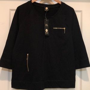 New JNY Sport French Terry Sweatshirt Size M